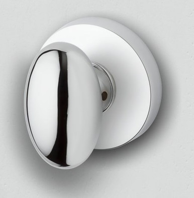 Ellipse Knob & Traditional Round Rose- Passage - Satin Nickel