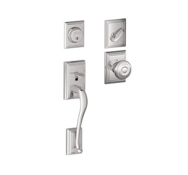 Addison Handke Schlage F60ADD625GEOADD Polished Chrome Addison Handle Set with ...