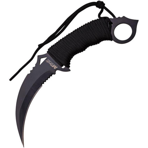 MTech Fixed Blade Knife with Finger Ring & Nylon Sheath