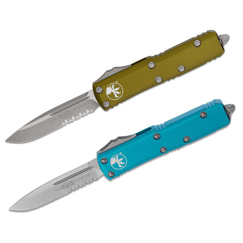 Microtech UTX-85 Apocalyptic S/E Partial Serration OTF Knife Microtech UTX-85 Apocalyptic S/E Partial Serration OTF Knife