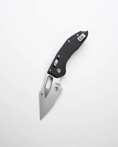 Microtech Stitch S/E Ram-Lok – Fluted G-10 Handle, Partially Serrated Blade