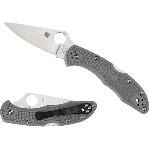 Spyderco Delica 4 Lightweight Flat Ground Folding PlainEdge Knife