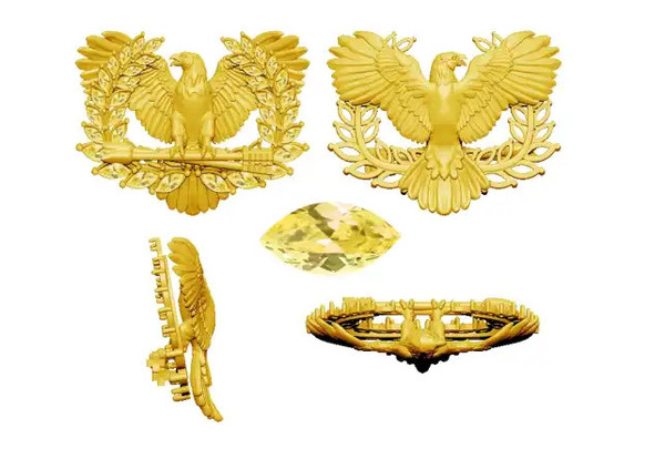 Eagle Rising Broach - Yellow