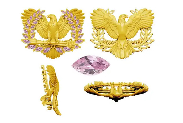 Eagle Rising Broach - Pink