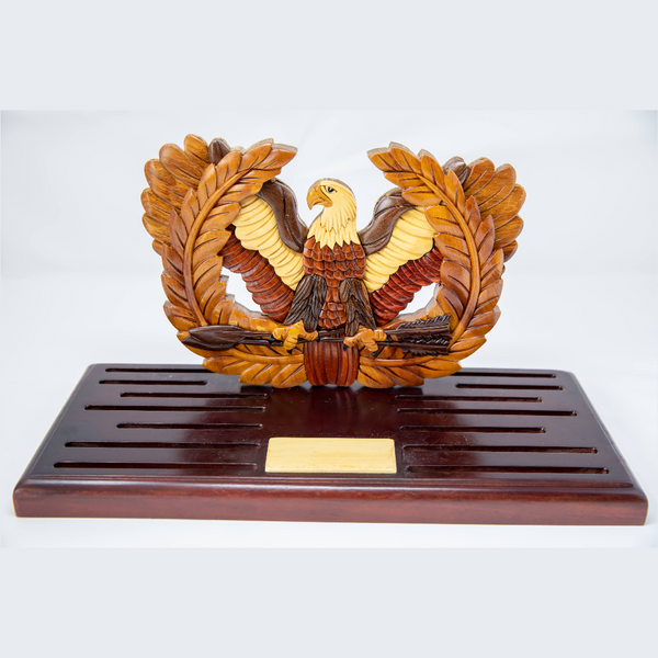 Standing Eagle Rising Coin Holder