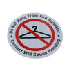 Do Not Hang From Fire Sprinkler Sign - 3" Vinyl - Roll of 100 Stickers