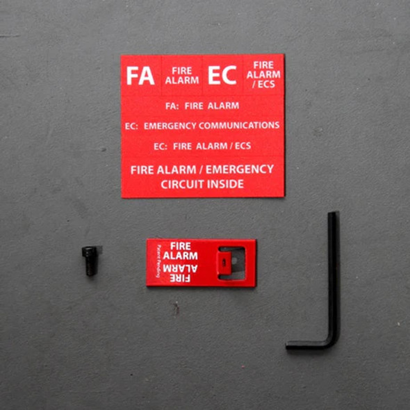 Fire Alarm Circuit Breaker Lock and Panel Identification Labels Kit