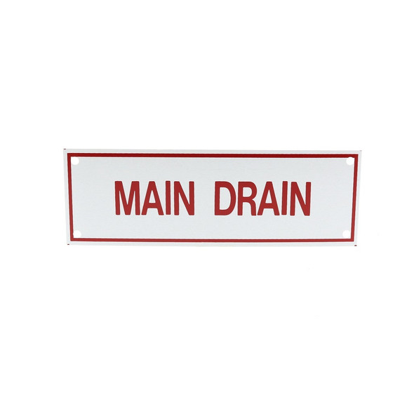 Main Drain Vinyl Sticker Sign