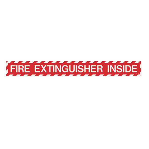Fire Extinguisher Inside Sign, Vinyl Sticker, Decal 18" x 2"