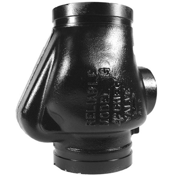 RASCO/Reliable Model G Swing Check Valve With 1/2" Drain, Grooved - Available In Multiple Sizes