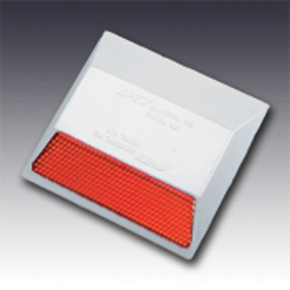 Model 921 Abrasion Resistant Type AR R One Way Red/White Shell Reflective Plastic Pavement Marker 4"