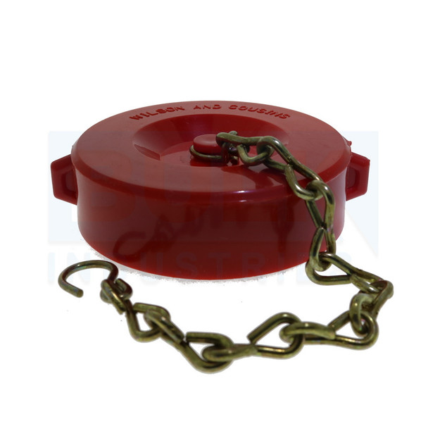 Fire Hose Valve Standpipe Cap & Chain, 3", Plastic, NST