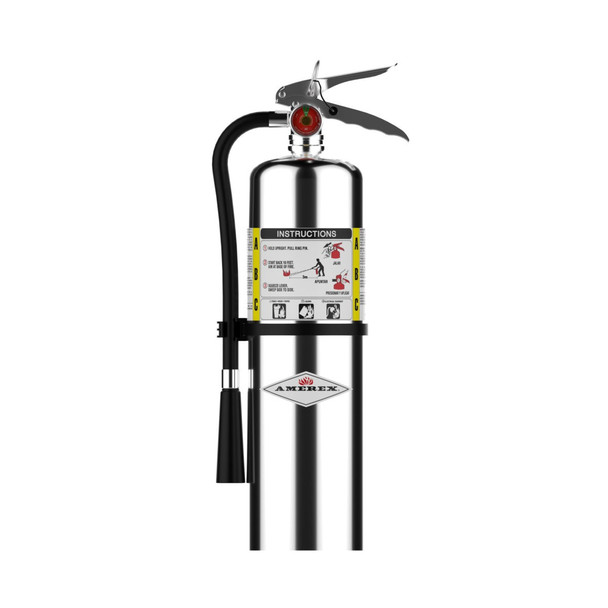Amerex® B441C ABC Dry Chemical Chrome Fire Extinguisher 10lb, 4A80BC, With Wall Bracket, 15365