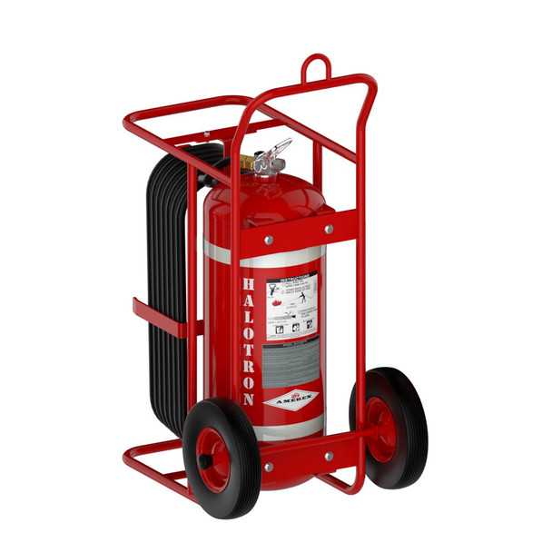 Amerex® B674  Halotron® I Wheeled Unit Fire Extinguisher, Stored Pressure, 150 Pound, 10A120BC, 23805
