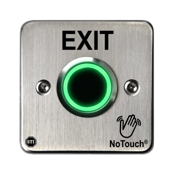 NoTouch® Stainless Steel Switch, European Single-Gang, EXIT, NT-SS301-EN