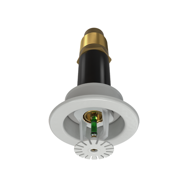 Viking® VK164, Standard, Dry Sprinkler, 8.0K, Pendent, SR, 1” NPT, Recessed Adjustable, White, 200 Degree, 24” Length, 12811UME/W24 Fire Sprinkler Head