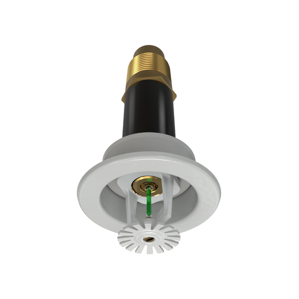 Viking® VK180, Standard, Dry Sprinkler, 5.6K, Recessed Adjustable, Pendent, QR, 1” NPT, White, 200 Degree, 24” Length, 08385UME/W24 Fire Sprinkler Head