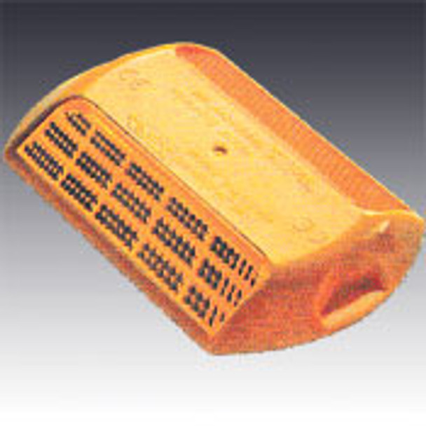 Model 899 Abrasion Resistant Type AR D Two Way Amber Reflective Plastic Pavement Marker 4"
