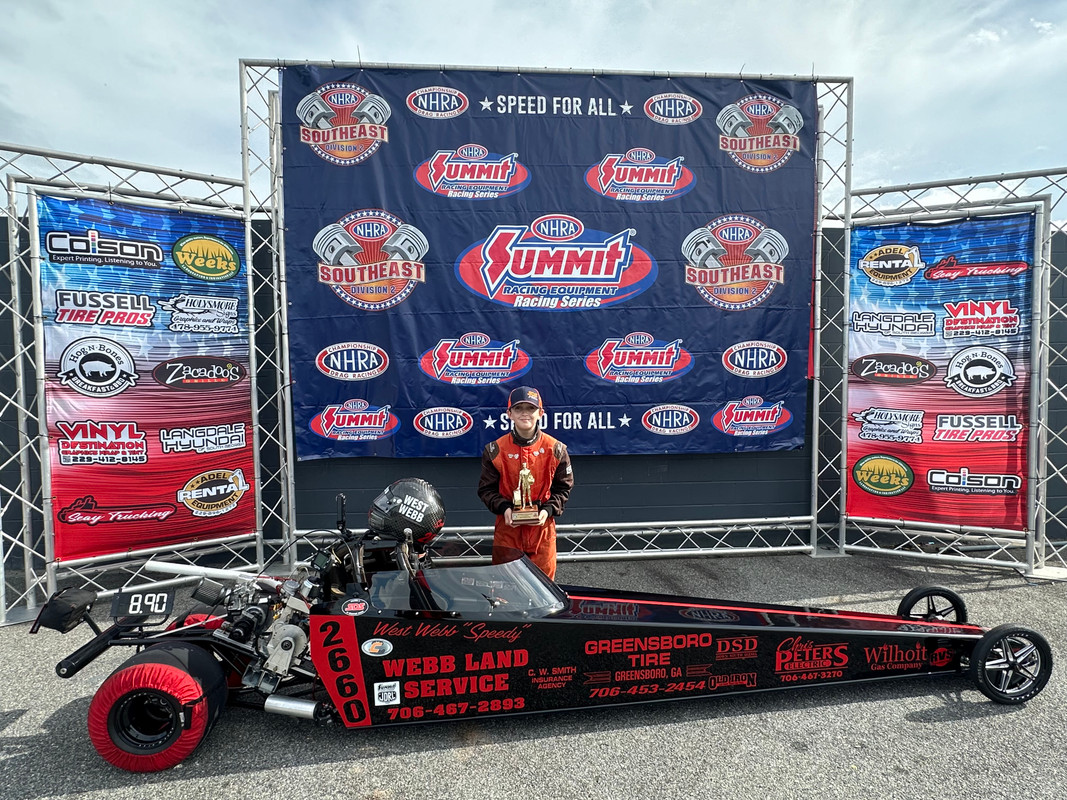 Congratulations to Team Daytona 1 Racer West Webb for winning the 2024 NHRA Southeast Division 8.90 Championship
