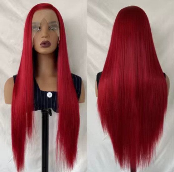 Red Human Lace Wig