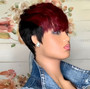 Short Pixie Mixed Color Wig