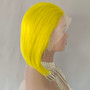 Human Neon Green Bob Lace Wig