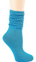 Chunky Stacked Scrunch Socks Bondi Blue