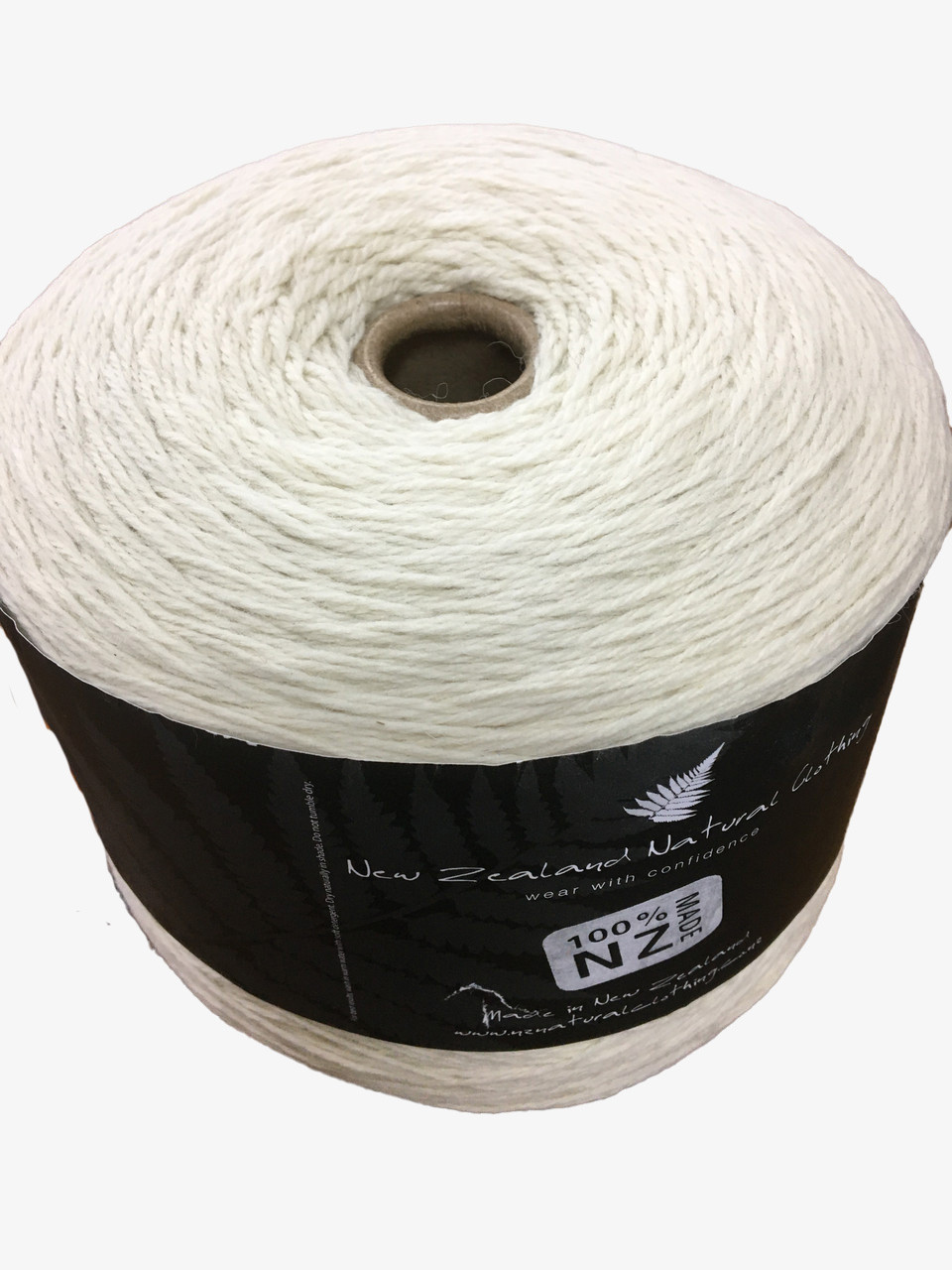 New Zealand White undyed wool yarn in cone