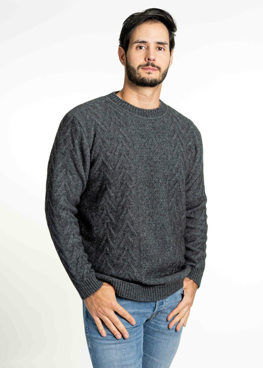 Crew Neck Aran Jumper KORU - New Zealand Natural Clothing LTD