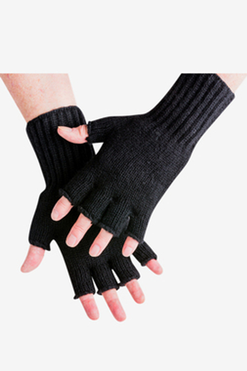 2-pack Fingerless Gloves - Black - Men