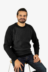 Two Tone Raglan Possum Merino Jersey KORU