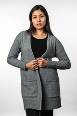 Long Line Possum Merino Silk Cardigan KORU