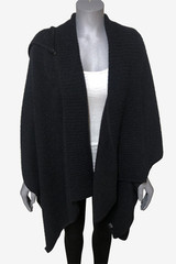 Cape with Detachable Hood Possum Merino Wool Silk KORU