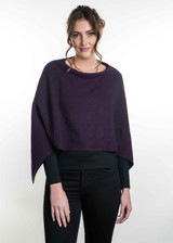Moss Stitch Possum Merino Poncho II TRILOGY