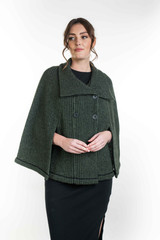 Double Breasted Possum Merino Cape KORU