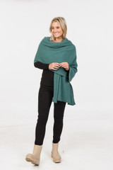 Ribbed Possum Merino Wrap NATIVE WORLD