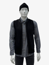 Contrast Detail Possum Merino Silk Vest KORU
