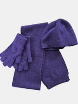 Beanie, Fingerless Glove, Scarf Combo Possum Merino Silk NZNC