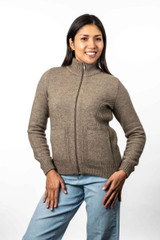 Rib Detail Possum Merino Silk Jacket