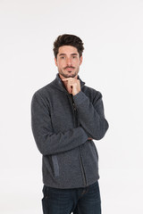 Textured Full Zip Possum Merino Silk Jacket NATIVE WORLD