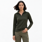 Fine Merino Quarter Zip Top Womens NZNC