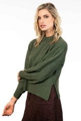 Split Hem II Possum Merino Silk Jumper KORU (Updating)