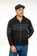 Fairisle Full Zip Possum Merino Silk Jacket KORU