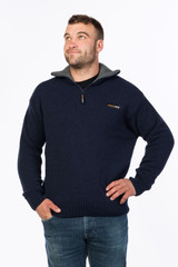 Tasman Dual Layer Wool/Possum Zip Neck Jersey MKM ORIGINALS Tasman Dual Layer Wool/Possum Zip Neck Jersey MKM ORIGINALS