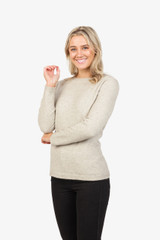 Round Neck Possum Merino Wool Silk Sweater NATIVE WORLD