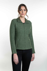 Shaped Zip Possum Merino Wool Silk Jacket KORU