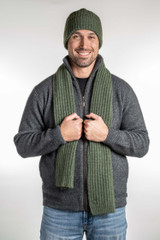 Ribbed Possum Merino Wool Scarf KORU