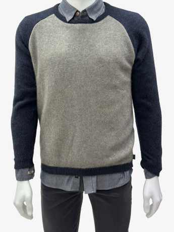 Two Tone Raglan Possum Merino Jersey KORU Two Tone Raglan Possum Merino Jersey KORU