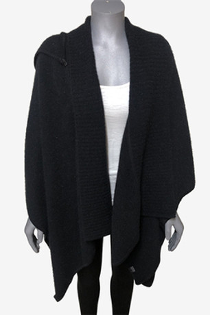 Cape with Detachable Hood Possum Merino Wool Silk KORU