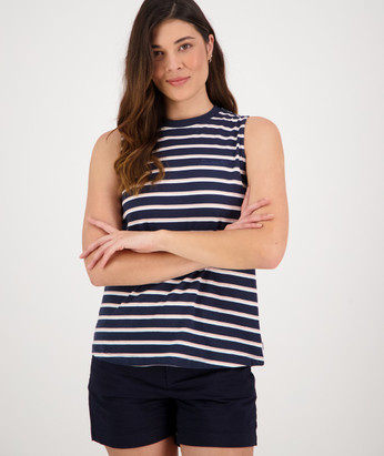 Parker Stripe Singlet SWANNDRI Parker Stripe Singlet SWANNDRI